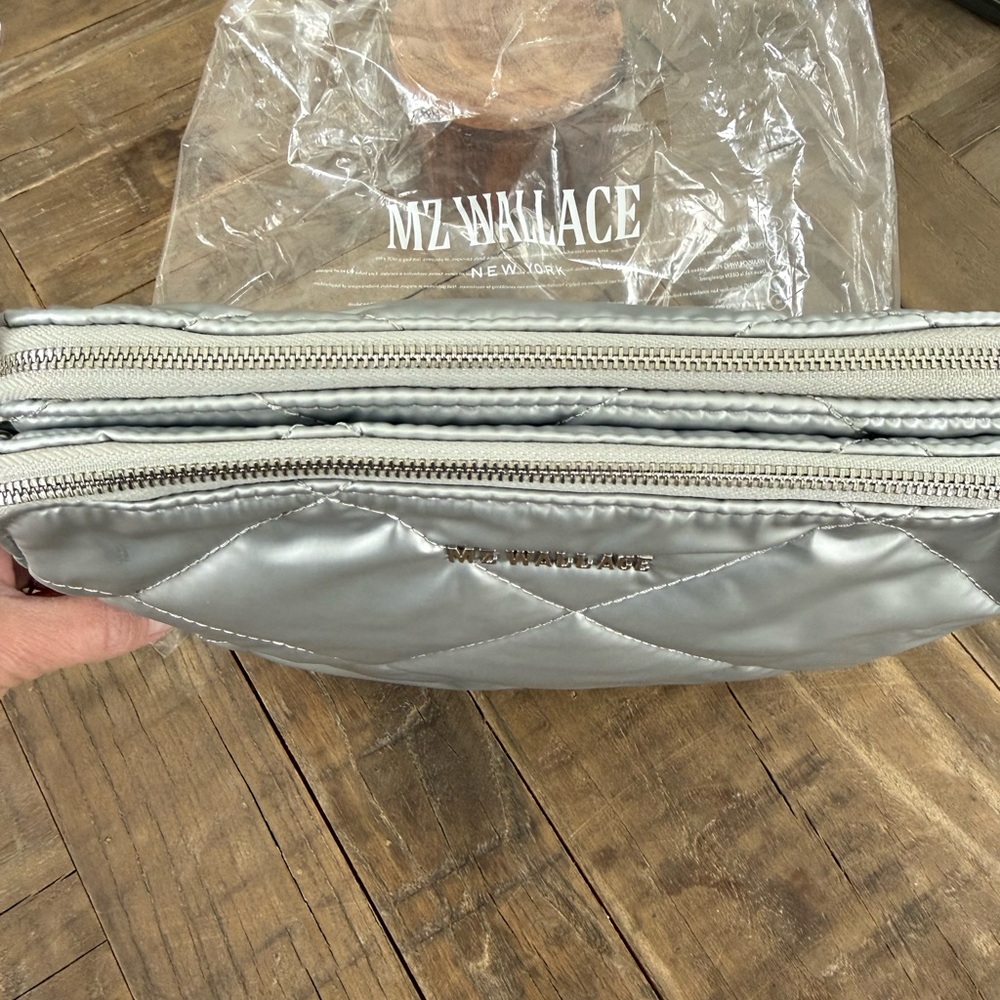 NWT MZ Wallace Madison Crossbody Bag in Matte Silver - Picture 3 of 7